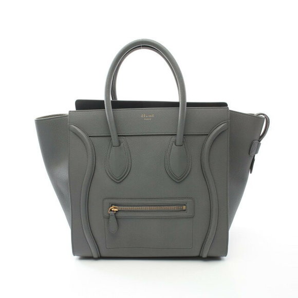 Celine Luggage Handbag Leather Gray - Picture 1 of 7